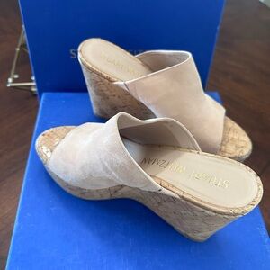 Stuart Weitzman Margarite Suede Wedge Size 9.5